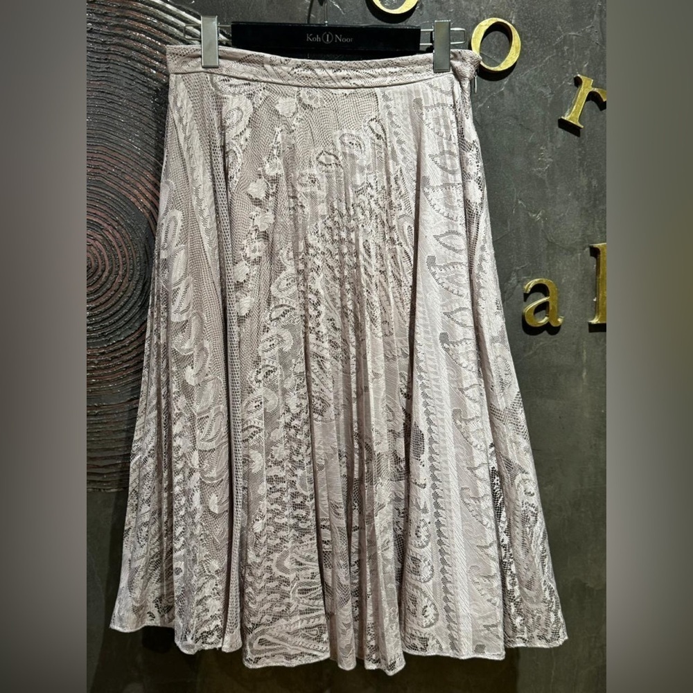Marciano Lace Patterned Cream Midi Skirt size L